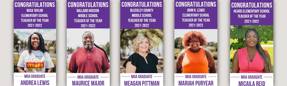 Congratulations to MGA alumns that were awarded 2021-2020 teachers of the year