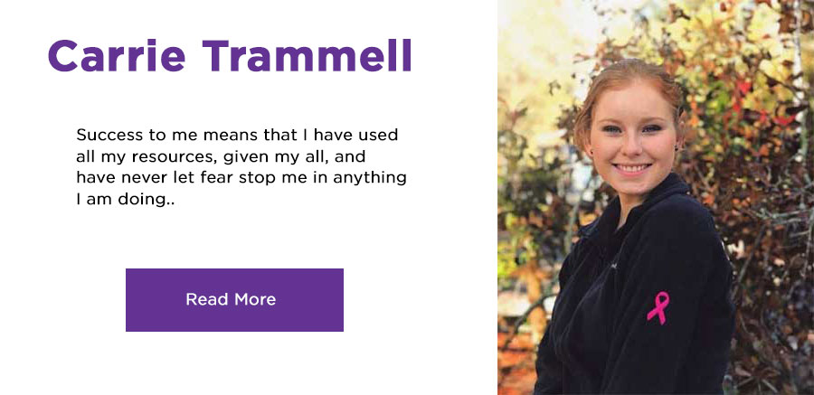 Carrie Trammell, read her story. click here.