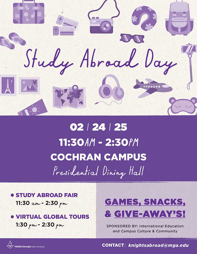 Study Abroad Day, Cochran campus, Presidential dining hall