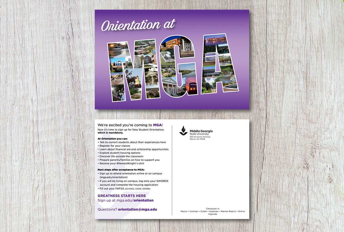 An example of a direct mail postcard