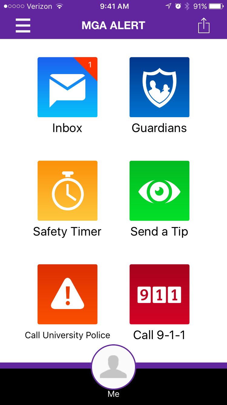 RAVE guardian Campus safety app