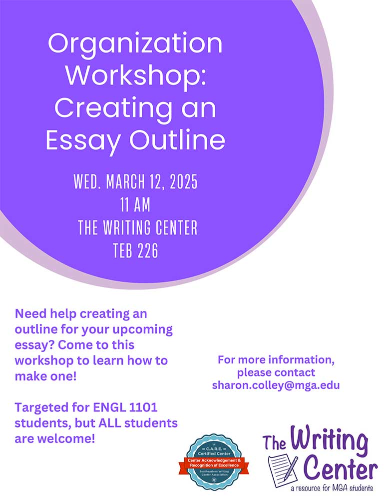 Organization Workshop: Creating an essay outline